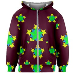 Pattern Star Vector Multi Color Kids  Zipper Hoodie Without Drawstring