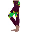 Pattern Star Vector Multi Color Kids  Lightweight Velour Classic Yoga Leggings View2