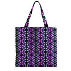 Geometric Patterns Triangle Seamless Zipper Grocery Tote Bag by Pakrebo