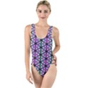 Geometric Patterns Triangle Seamless High Leg Strappy Swimsuit View1