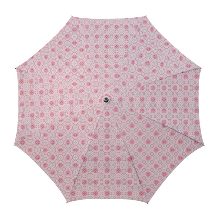 Traditional Patterns Pink Octagon Golf Umbrellas