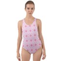 Traditional Patterns Pink Octagon Cut-Out Back One Piece Swimsuit View1