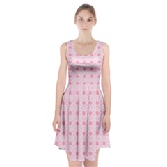 Traditional Patterns Pink Octagon Racerback Midi Dress by Pakrebo