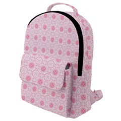 Traditional Patterns Pink Octagon Flap Pocket Backpack (small)