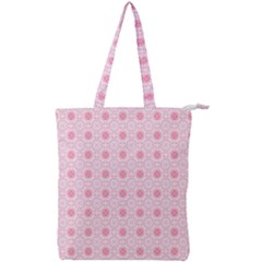 Traditional Patterns Pink Octagon Double Zip Up Tote Bag