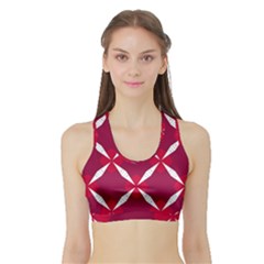 Christmas Background Wallpaper Sports Bra With Border by Pakrebo