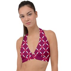 Christmas Background Wallpaper Halter Plunge Bikini Top