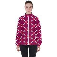 Christmas Background Wallpaper High Neck Windbreaker (women)