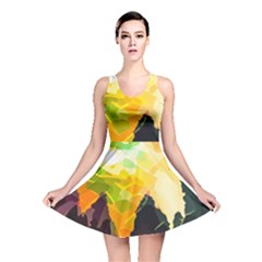 Forest Trees Nature Wood Green Reversible Skater Dress by Pakrebo