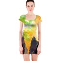 Forest Trees Nature Wood Green Short Sleeve Bodycon Dress View1