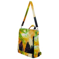 Forest Trees Nature Wood Green Crossbody Backpack