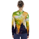 Forest Trees Nature Wood Green V-Neck Long Sleeve Top View2