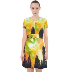 Forest Trees Nature Wood Green Adorable In Chiffon Dress