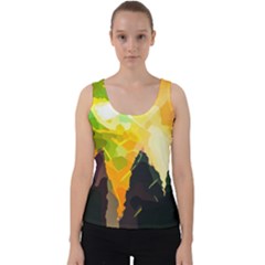 Forest Trees Nature Wood Green Velvet Tank Top by Pakrebo