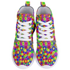 Neon Dots Women s Lightweight High Top Sneakers by PurpleDuckyDesigns