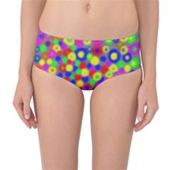 Neon Dots Mid-waist Bikini Bottoms