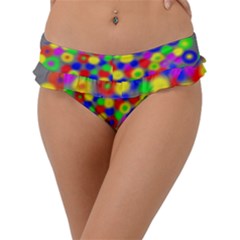 Neon Dots Frill Bikini Bottom by PurpleDuckyDesigns