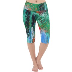 Garden 2 Lightweight Velour Cropped Yoga Leggings by WILLBIRDWELL