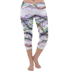 Chaos Capri Yoga Leggings by PurpleDuckyDesigns