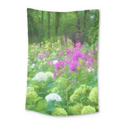 Annabella Hydrangeas And Purple Garden Landscape Small Tapestry