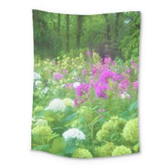 Annabella Hydrangeas And Purple Garden Landscape Medium Tapestry