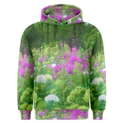 Annabella Hydrangeas And Purple Garden Landscape Men s Overhead Hoodie