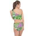 Annabella Hydrangeas And Purple Garden Landscape Spliced Up Two Piece Swimsuit View2