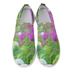 Annabella Hydrangeas And Purple Garden Landscape Women s Slip On Sneakers