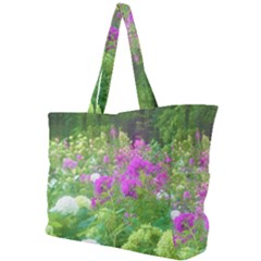 Annabella Hydrangeas And Purple Garden Landscape Simple Shoulder Bag