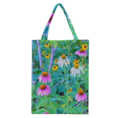 White And Purple Coneflowers And Yellow Rudbeckia Classic Tote Bag by myrubiogarden