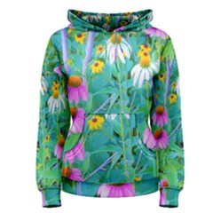 White And Purple Coneflowers And Yellow Rudbeckia Women s Pullover Hoodie