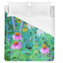 White And Purple Coneflowers And Yellow Rudbeckia Duvet Cover (Queen Size) View1