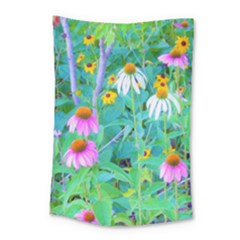 White And Purple Coneflowers And Yellow Rudbeckia Small Tapestry