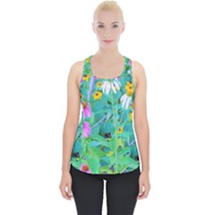 White And Purple Coneflowers And Yellow Rudbeckia Piece Up Tank Top by myrubiogarden