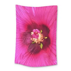 Deep Pink And Crimson Hibiscus Flower Macro Small Tapestry