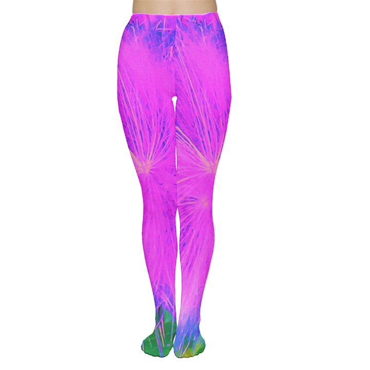 Psychedelic Purple Garden Milkweed Flower Tights