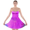 Psychedelic Purple Garden Milkweed Flower Strapless Bra Top Dress View1