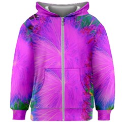 Psychedelic Purple Garden Milkweed Flower Kids  Zipper Hoodie Without Drawstring