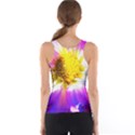 Purple, Pink And White Dahlia With A Bright Yellow Center Tank Top View2