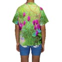 Impressionistic Purple Peonies With Green Hostas Kids  Short Sleeve Swimwear View2