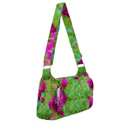 Impressionistic Purple Peonies With Green Hostas Post Office Delivery Bag by myrubiogarden