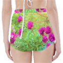 Impressionistic Purple Peonies With Green Hostas High-Waisted Bikini Bottoms View2