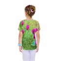 Impressionistic Purple Peonies With Green Hostas Kids  One Piece Tee View2