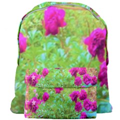 Impressionistic Purple Peonies With Green Hostas Giant Full Print Backpack by myrubiogarden