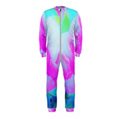 Abstract Pink Hibiscus Bloom With Flower Power Onepiece Jumpsuit (kids)