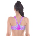 Abstract Pink Hibiscus Bloom With Flower Power Plunge Bikini Top View2