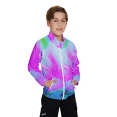 Abstract Pink Hibiscus Bloom With Flower Power Windbreaker (kids)