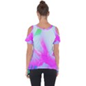 Abstract Pink Hibiscus Bloom With Flower Power Cut Out Side Drop Tee View2