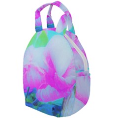 Abstract Pink Hibiscus Bloom With Flower Power Travel Backpacks by myrubiogarden