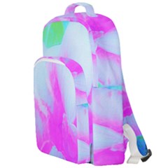 Abstract Pink Hibiscus Bloom With Flower Power Double Compartment Backpack